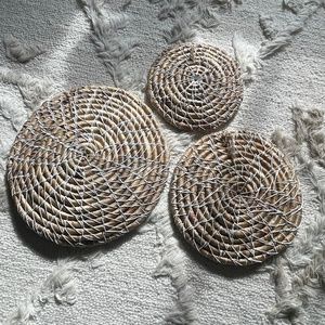 Set of 3 Water Hyacinth Basket Wall Plaques